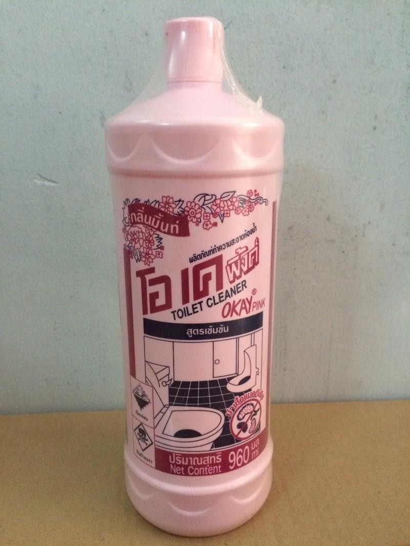 Nước Vệ Sinh Toilet Okay Pink 960ml Thái Lan - nước rửa bồn cầu