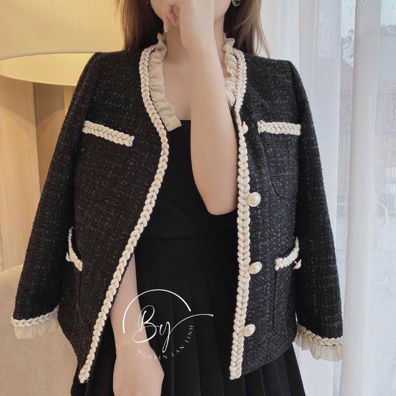 Áo khoác dạ thu đông 💖freeship💖 - áo khoác dạ bèo sang trọng - khoác dạ cổ sơ mi