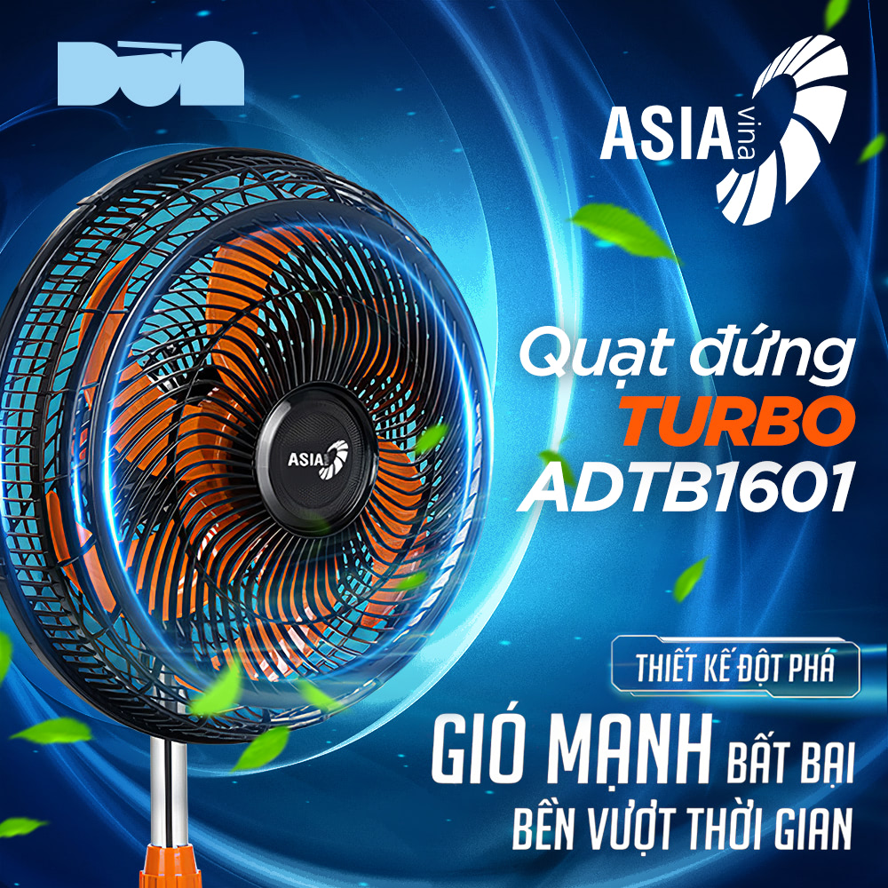(HỎA TỐC 2H) Quạt đứng Asia TURBO Asia 6 cánh - 80W - Hàng chính hãng - bảo hành 24 tháng