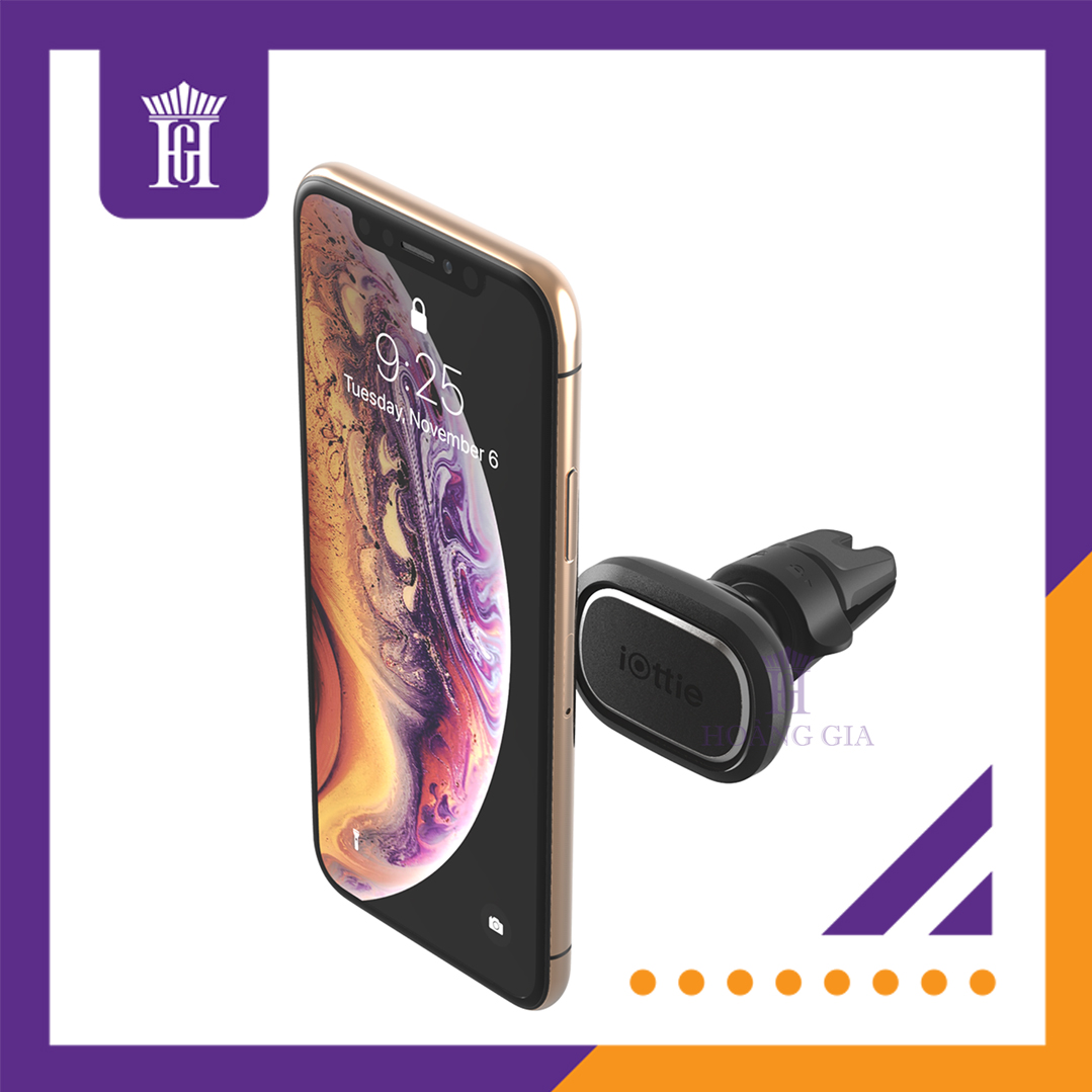 Giá đỡ điện thoại ô tô iottie itap 2 vent hút dính nam châm gắn cửa gió điều hòa - sản xuất tại hàn quốc - bh 3 tháng - hàng chính hãng