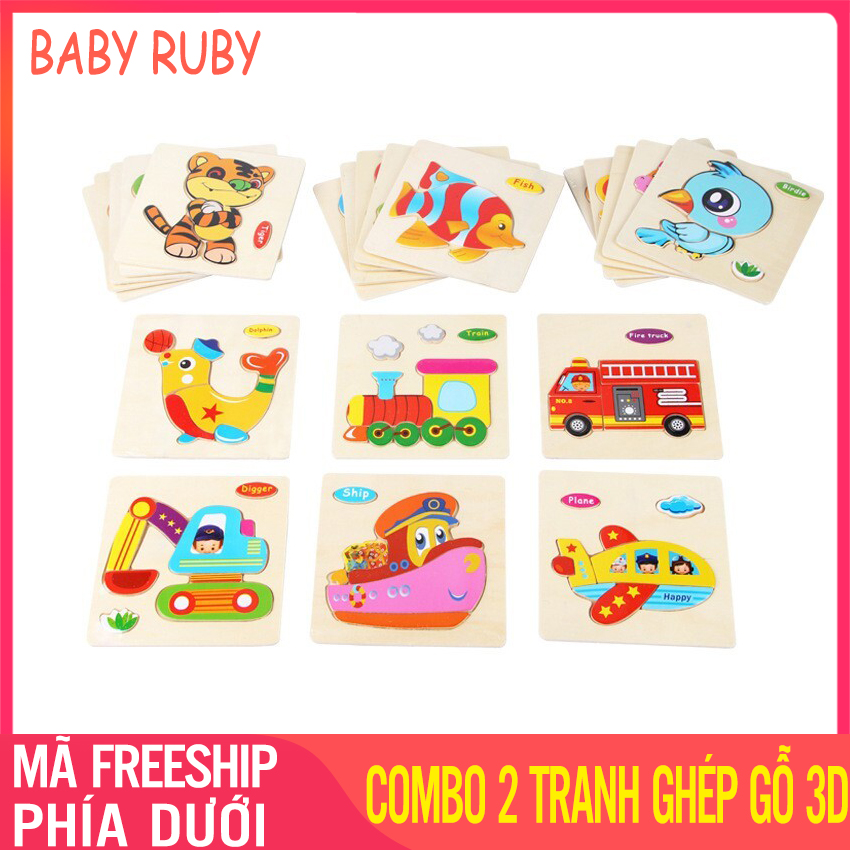 Tranh ghép hình gỗ 3d - nhiều mẫu hình phương tiện và động vật - tranh ghép hình gỗ, đồ chơi ghép hình, tranh ghép hình cho bé, tranh ghép gỗ 3d, tranh xếp hình, bộ tranh ghép hình bằng gỗ, xếp hình cho bé - baby ruby