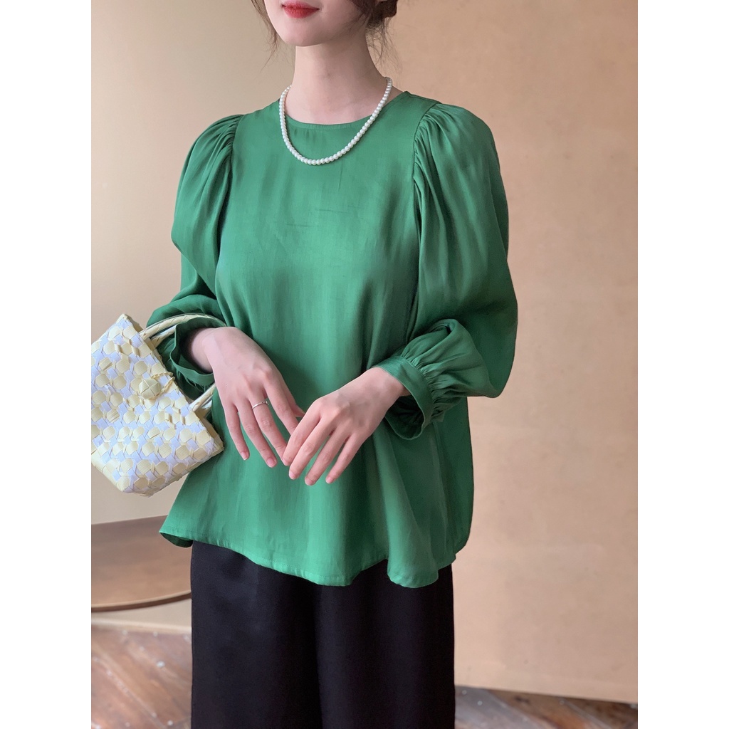Áo tay bồng nhã thu - 3 màu - đing đang
