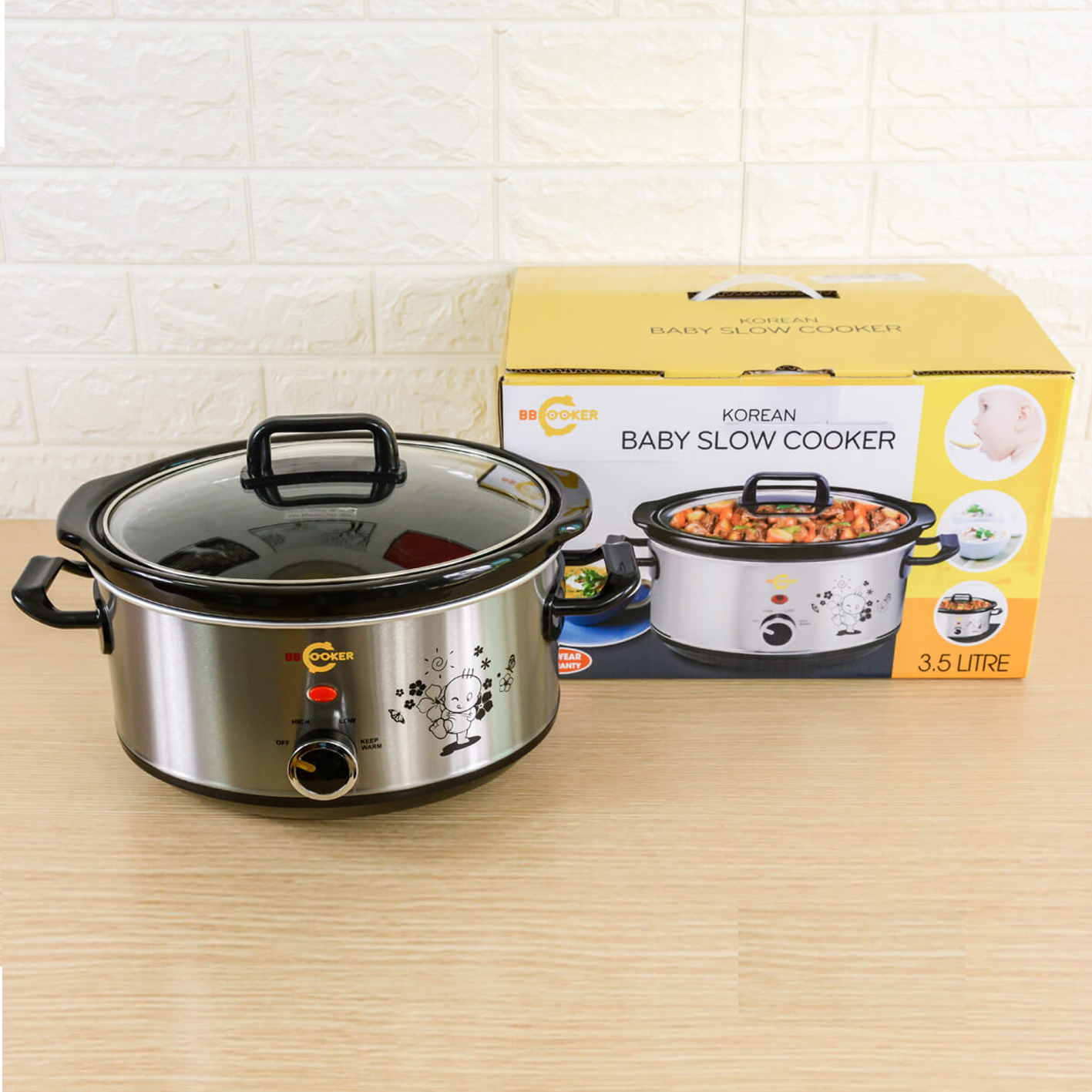 Nồi nấu chậm cho bé nồi chưng yến nồi hầm chậm đa năng bbcooker bs35 - hàng chính hãng