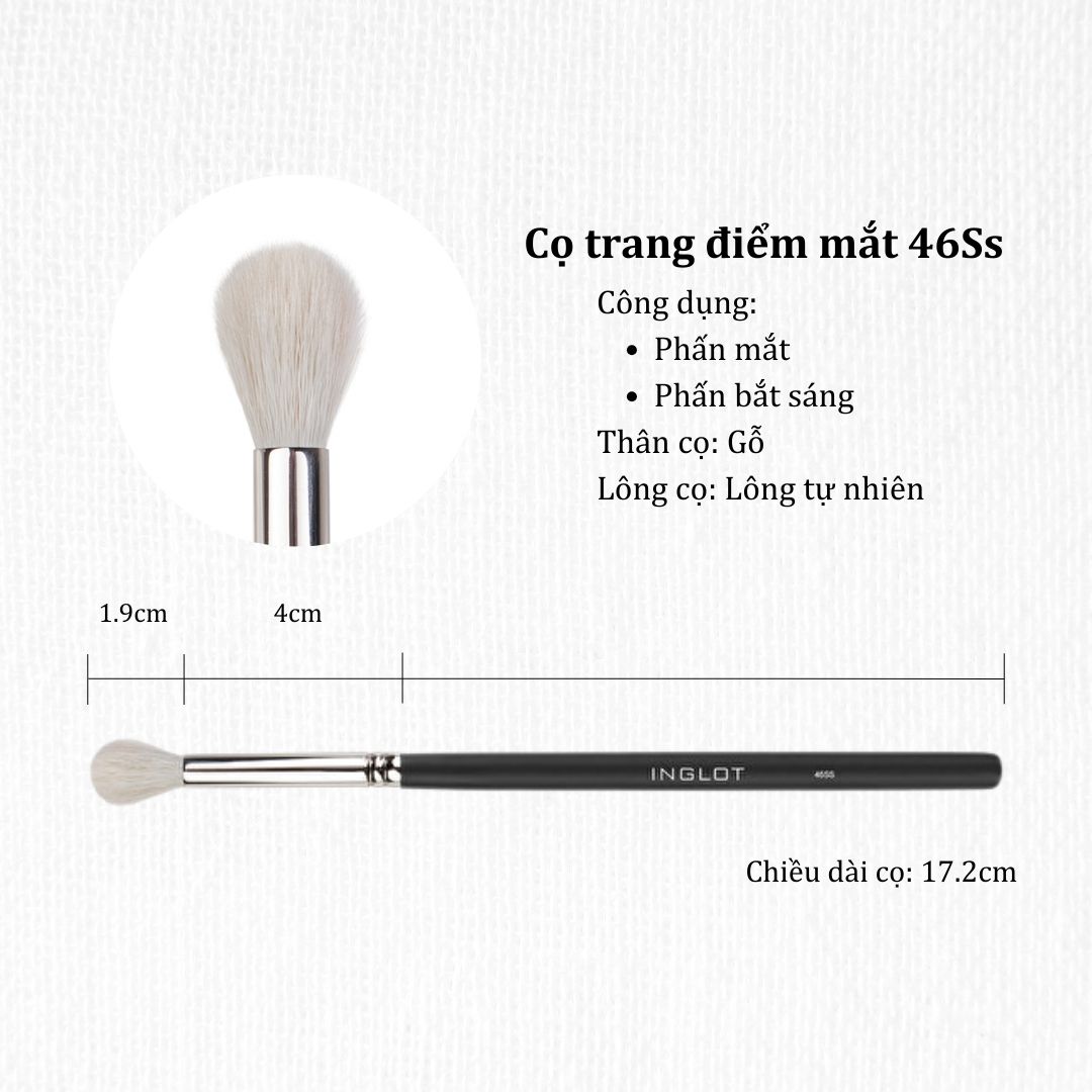 Cọ trang điểm mắt và dùng cho bắt sáng Makeup Brush 46SS Inglot