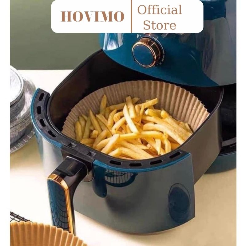 Giấy nến vuông nướng bánh HOVIMO cho nồi chiên không dầu 15B