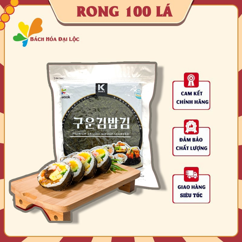 RONG BIỂN CUỘN CƠM 100 LÁ - K-WOOK - 240G