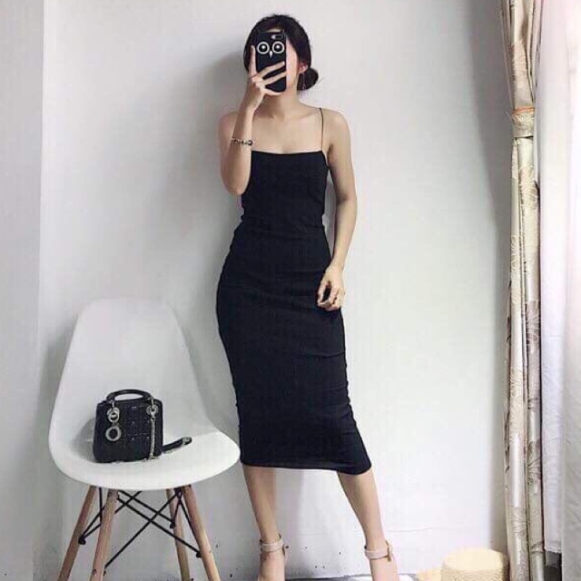 Váy body 2 dây dáng dài chất đẹp