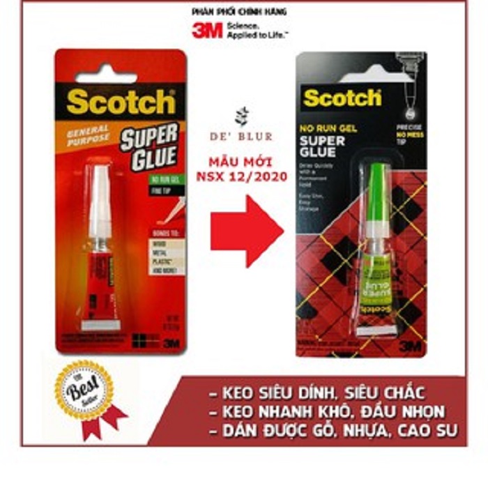 [HCM]{ SIÊU DÍNH }Keo dán đa năng nhanh khô siêu dính 3M Scotch AD113 2gram phù hợp cho gia đình hoặc văn phòng sử dụng