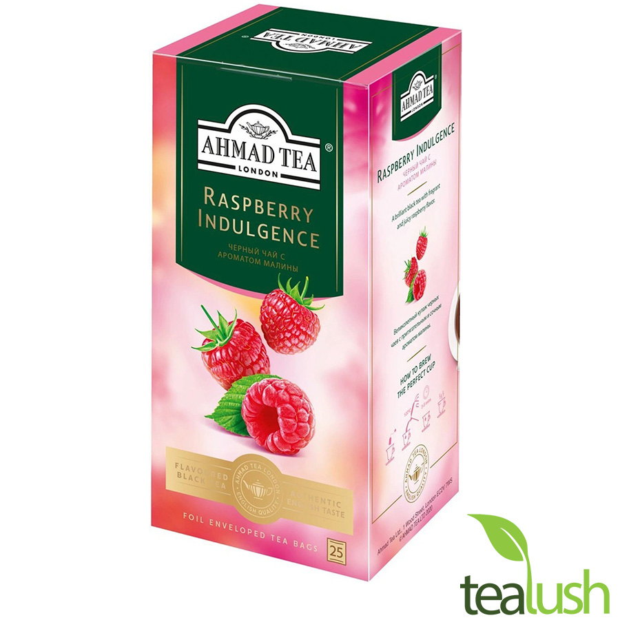 Trà Ahmad Tea Raspberry Indulgence – Trà đen vị mâm xôi 25 gói x 2g