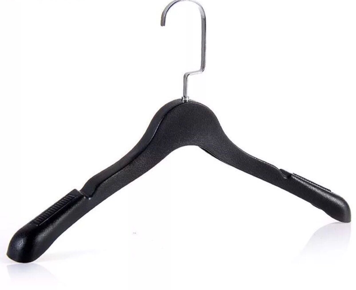 Bộ 10 móc nhựa đen đầu móc vuông cao cấp 39cm giúp treo quần áo gọn gàng, tiết kiệm không gian