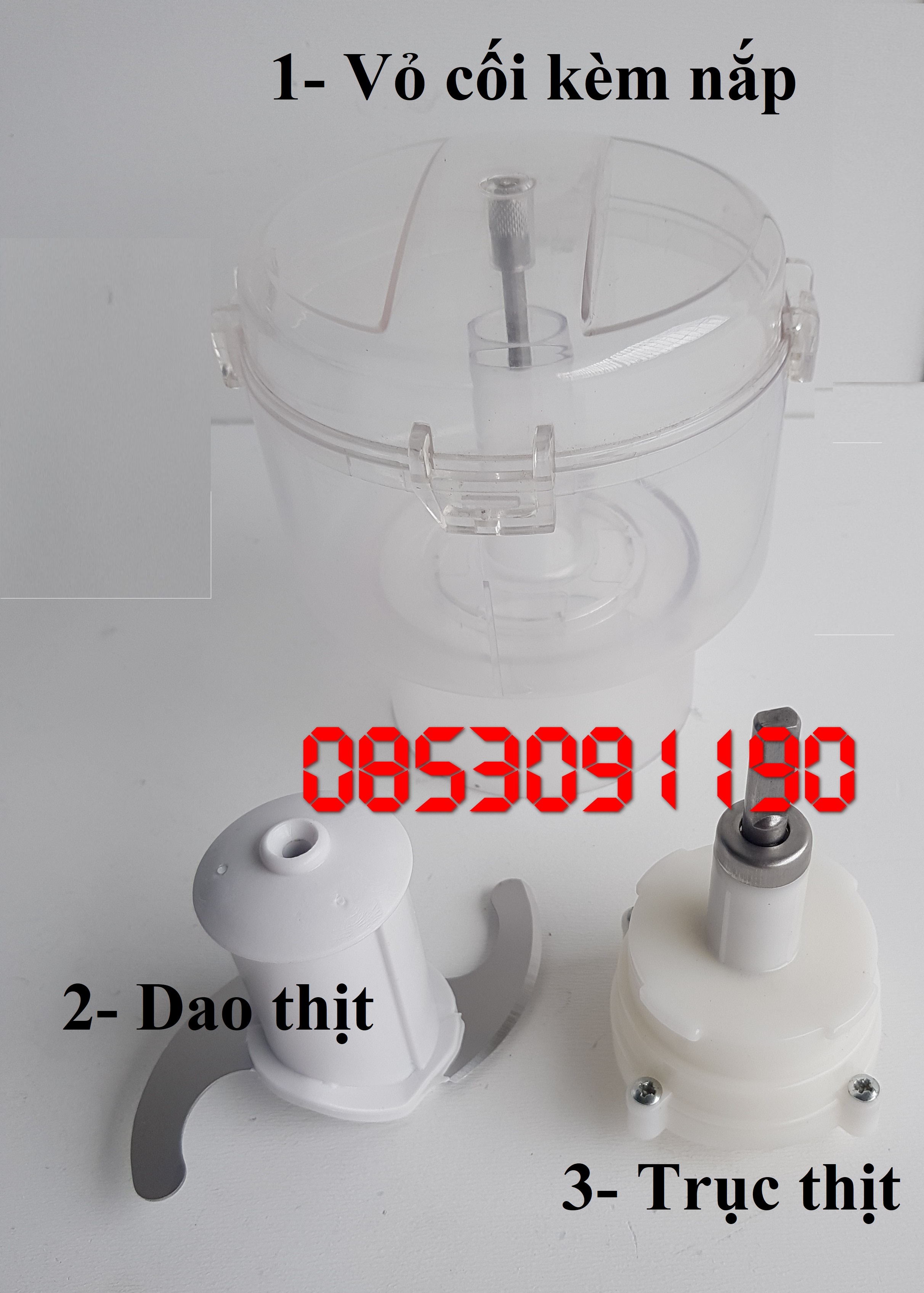 Combo dao trục và cối xay thịt máy đa năng comet, sunhouse...sử dụng bánh răng 4 khía