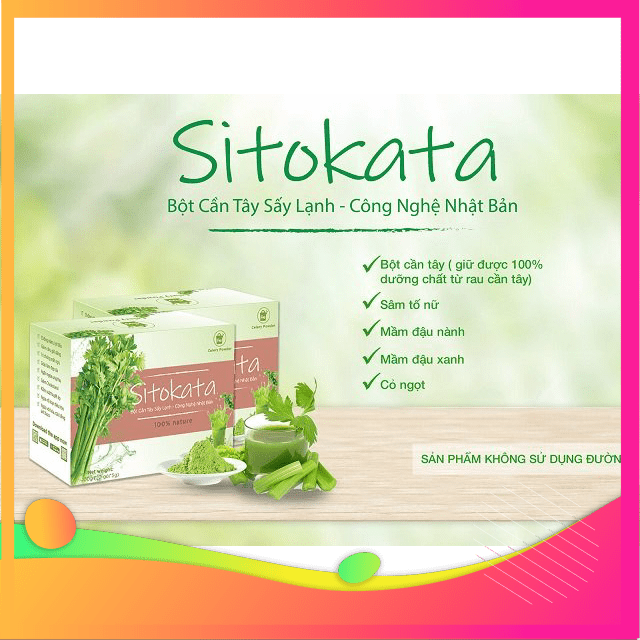 [HCM]bột cần tây sitokata chính hãng hộp 20 gói (100gr) giúp giảm cân hiệu quả -Chính hãng- MI001