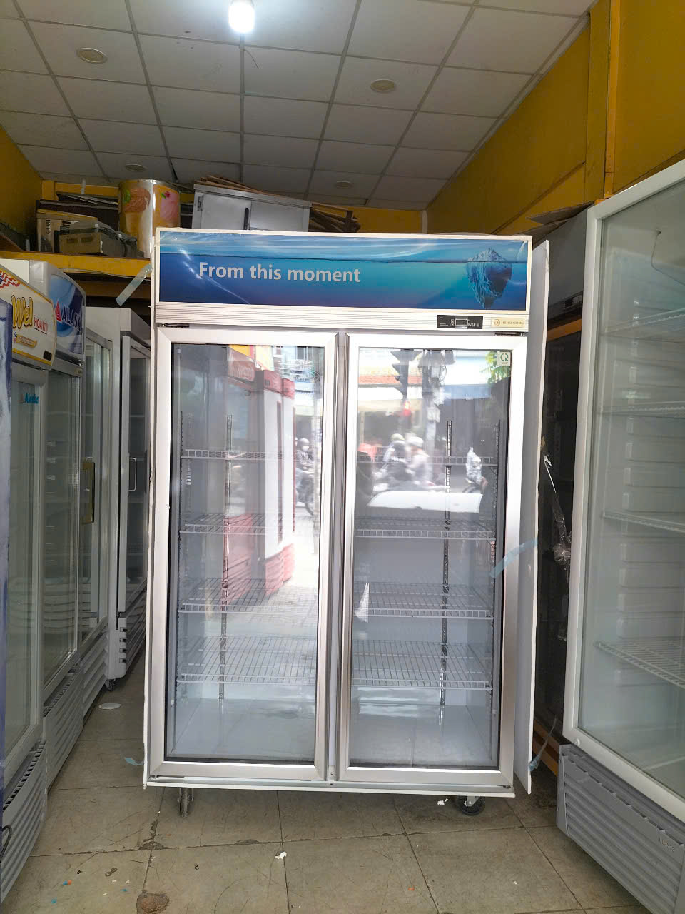 tủ mát 2 cửa hiệu herocool dung tích 1000L mới 100% nguyên kiện