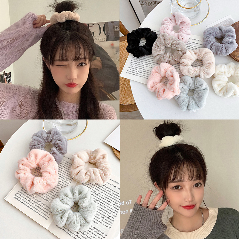 Dây buộc tóc nhung scrunchies tiểu thư xinh xắn