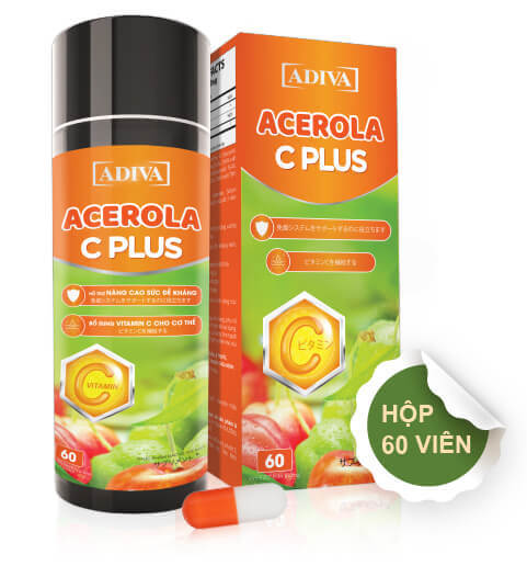 Viên uống bổ sung vitamin c adiva acerola c plus 60 viên