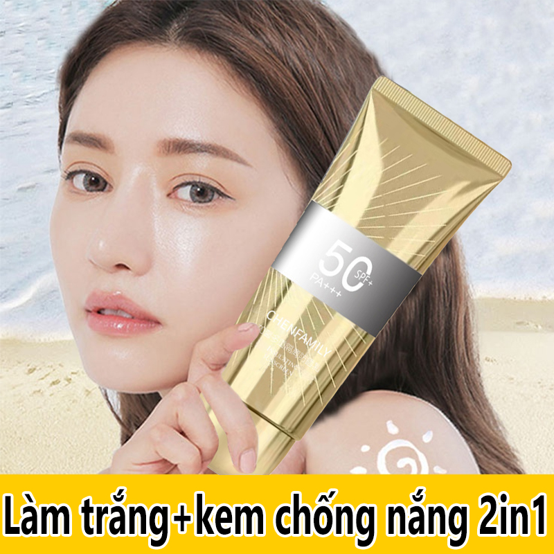 Kem chống nắng trắng hồng da SPF50+ PA+++ Whitening UV Sunscreen,Không thấm nước