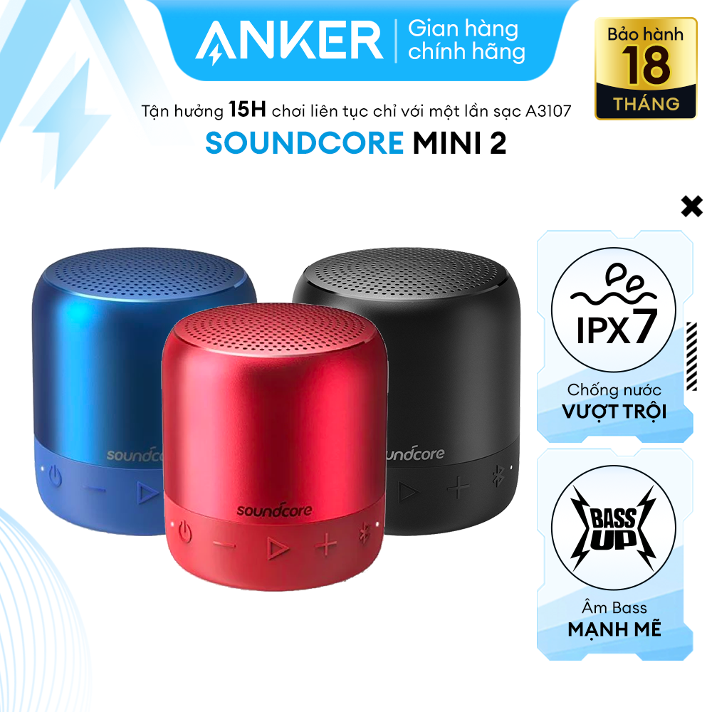 Loa bluetooth SOUNDCORE Mini 2 6W (by Anker) - A3107