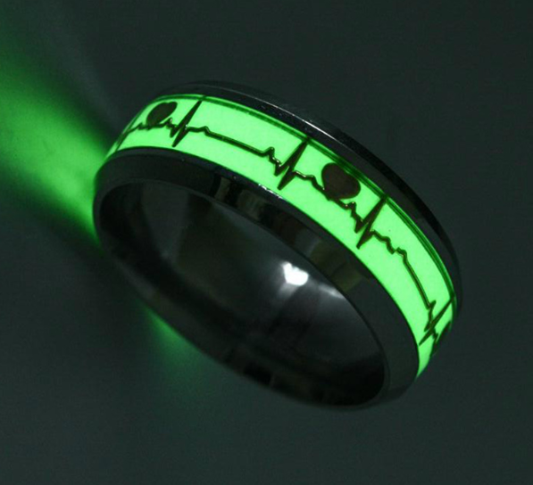 Nhẫn TITAN Dạ Quang Phát Sáng Trong Đêm Phong Cách Âu Mỹ Chữ LOVE - Nhẫn TITAN dạ quang phát sáng lấp lánh huyền bí trong đêm