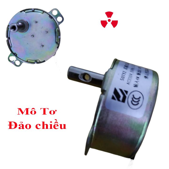 Mô tơ tuộc năng đảo chiều quạt, giảm tốc , cốt có ren răng