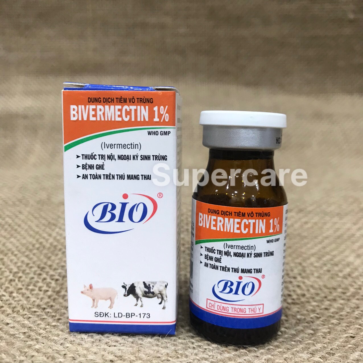 [Hoàn tiền 10%] Bivermectin 1% 10ml - Ve Ghẻ Rận Trên Gia Súc (Tặng Kèm 1 Ống Kim Tiêm 1ml)