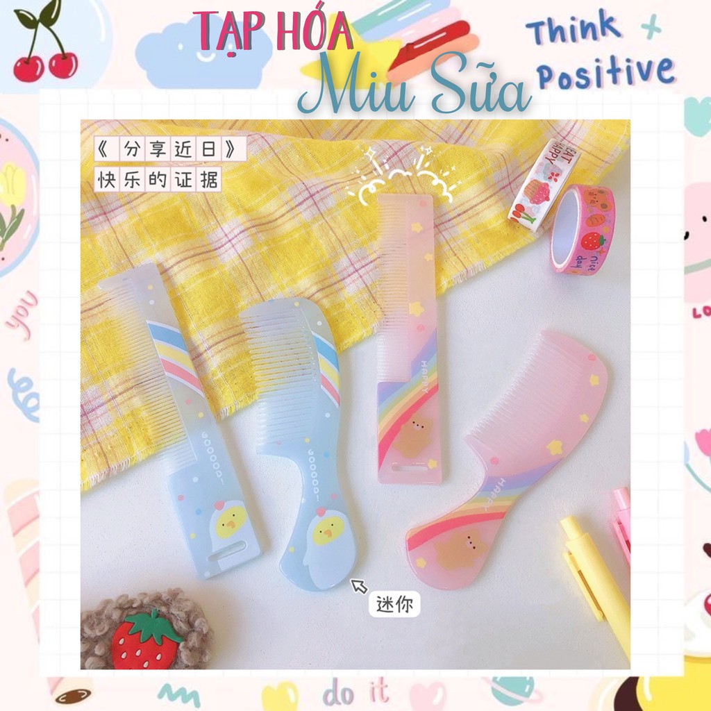 Lược nhựa cute màu xinh xắn dễ thương tiện lợi cho bạn gái - MiuSua