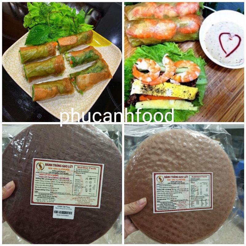 Bánh tráng gạo lứt đỏ /tím than/ngũ sắc eat clean ăn kiêng giảm cân tệp 50-60 cái.