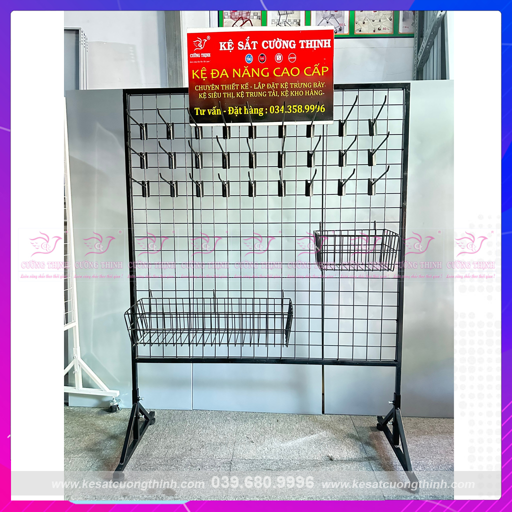 Khung treo phụ kiện giá rẻ tặng kèm 10 móc treo 15cm