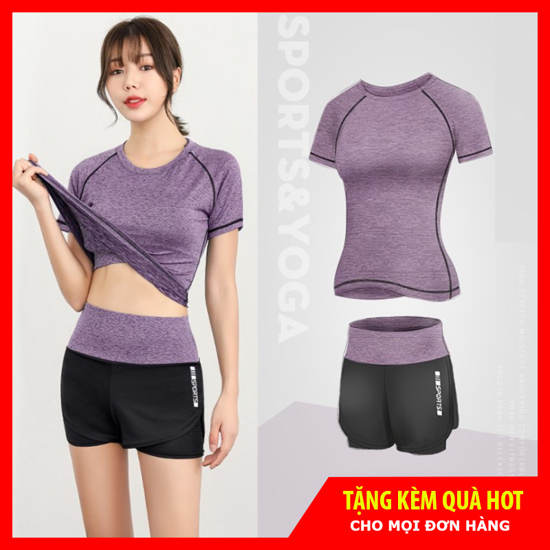 Bộ Đồ Tập GYM Nữ Trẻ Trung 2 Món - Set Quần Áo Tập GYM YOGA Nữ