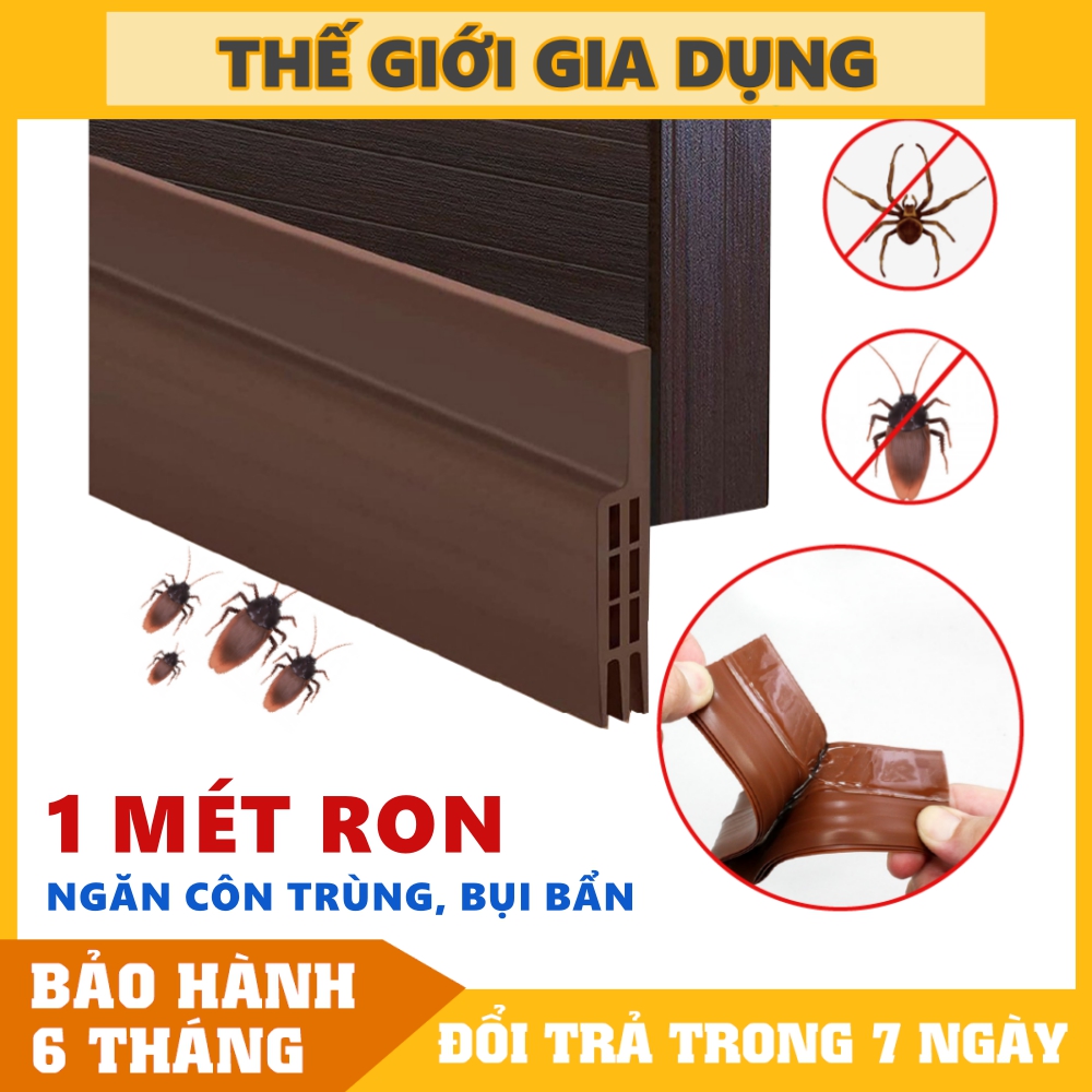 1 mét thanh ron dán chân cửa dày 5mm cực dính chống côn trùng, khói bụi, tiếng ồn