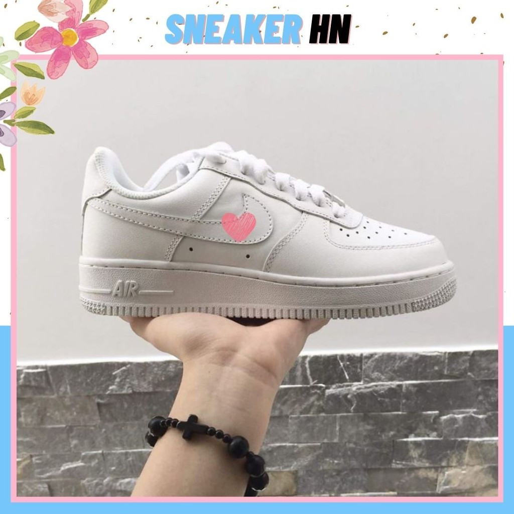 Giày Màu Trắng, Giày Thể Thao Sneaker Af1 Nam Nữ Bản Đẹp Đầy Đủ Bill Box