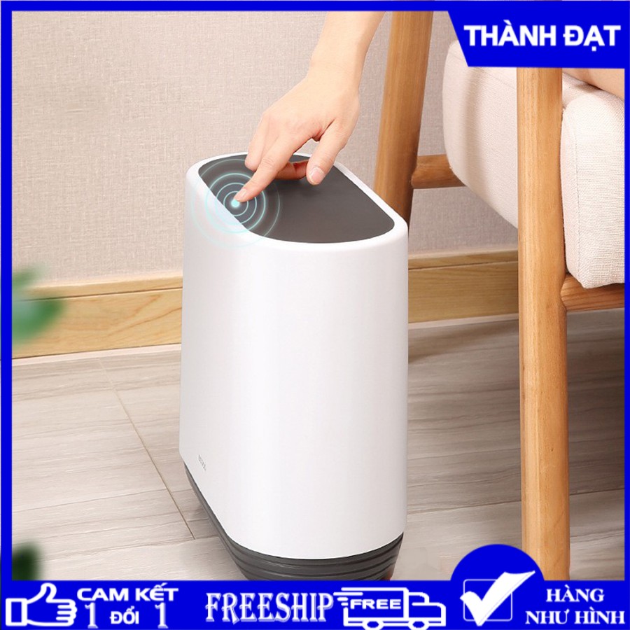 [ FREE SHIP 20K MỌI ĐƠN HÀNG ] Thùng Đựng Rác Thông Minh ECOCO, Nắp Đóng Mở Một Chạm Tiện Ích, Chất Liệu Nhựa Cao Cấp Chống Nước, Chịu Nhiệt Tốt
