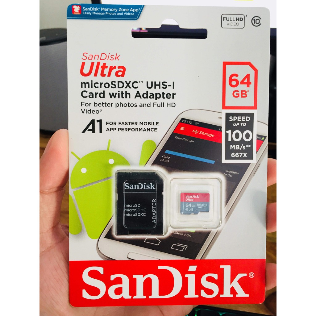 Thẻ Nhớ MicroSD 64GB SanDisk Ultra - Bảo hành 5 năm!