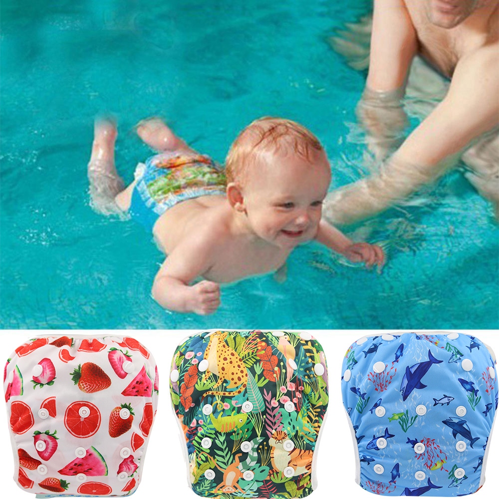 【CC】 Newborn Swim Diaper Nappy Pants Reusable Baby Infant Girl 0-3 Years 1 Size All In 3-12kg 6-26lbs