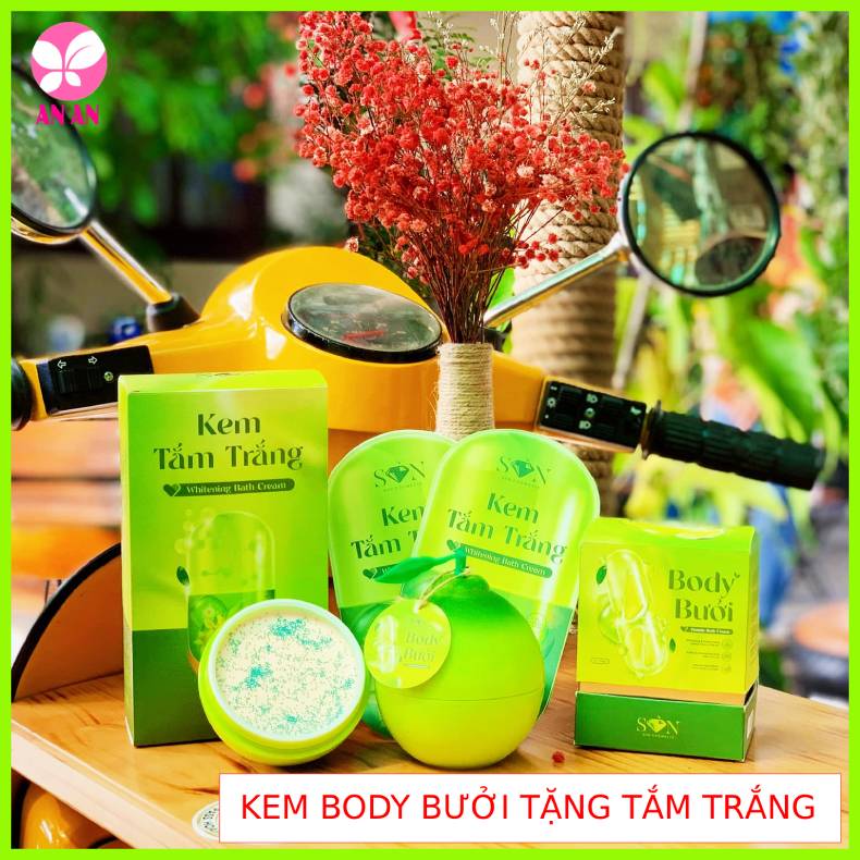 Combo Kem Body Cốt Ủ Bưởi + Kem Tắm trắng Bưởi - Hàng chính hãng - Combo Kem Body bưởi SON