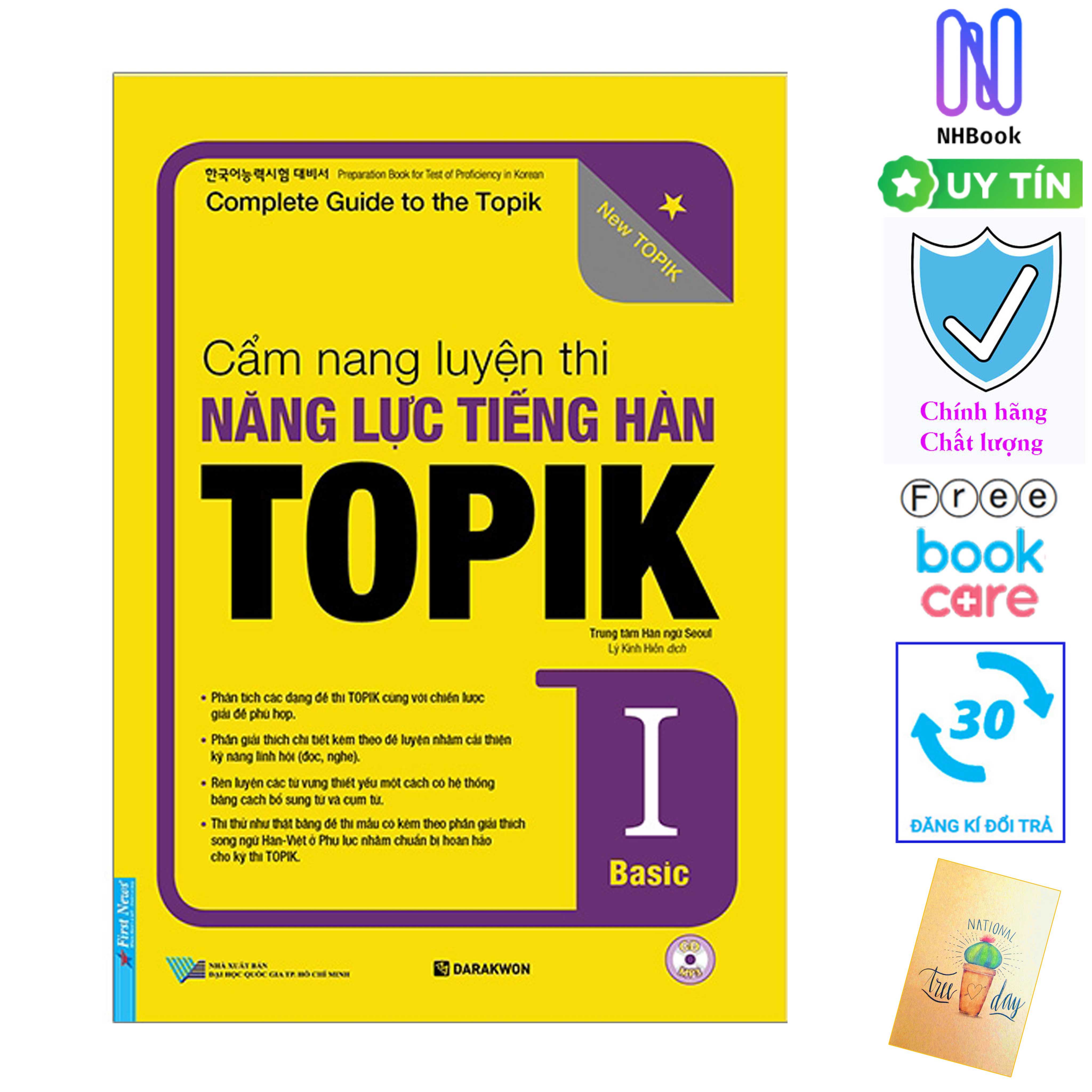 [ Free Book Care + Quà 10k ] - Sách chính hãng bảo hành - NHBook - Cẩm Nang Luyện Thi Năng Lực Tiếng Hàn TOPIK I Basic (Tặng Kèm QR)- Tặng Kèm Sổ Tay 10k
