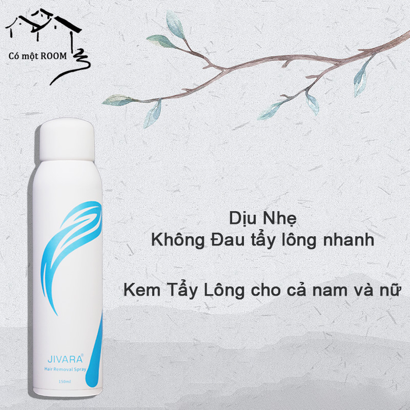 Kem tẩy lông jivara 150ml dịu nhẹ không đau tẩy lông nhanh