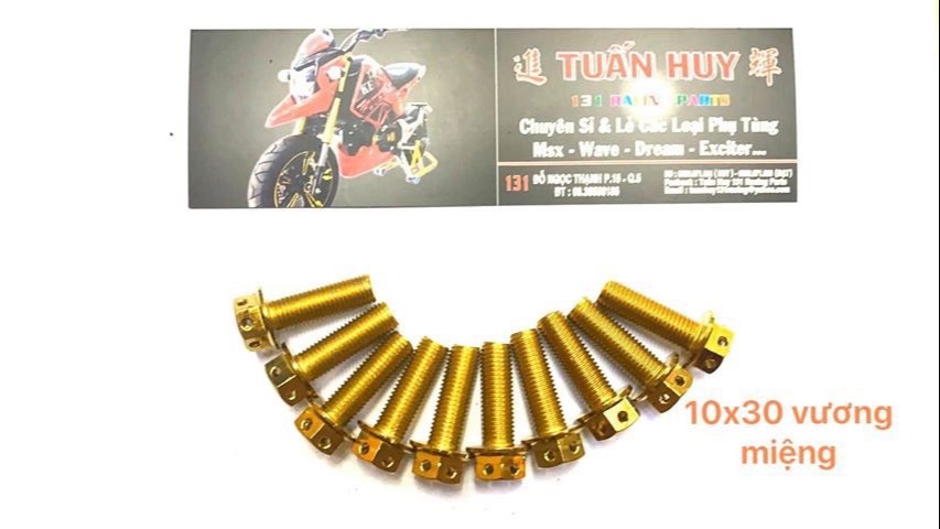 [HCM]1 con Ốc Thái inox 304 đầu probolt 10li20 10li30 10li40 10li50 10li60 xi xanh vàng