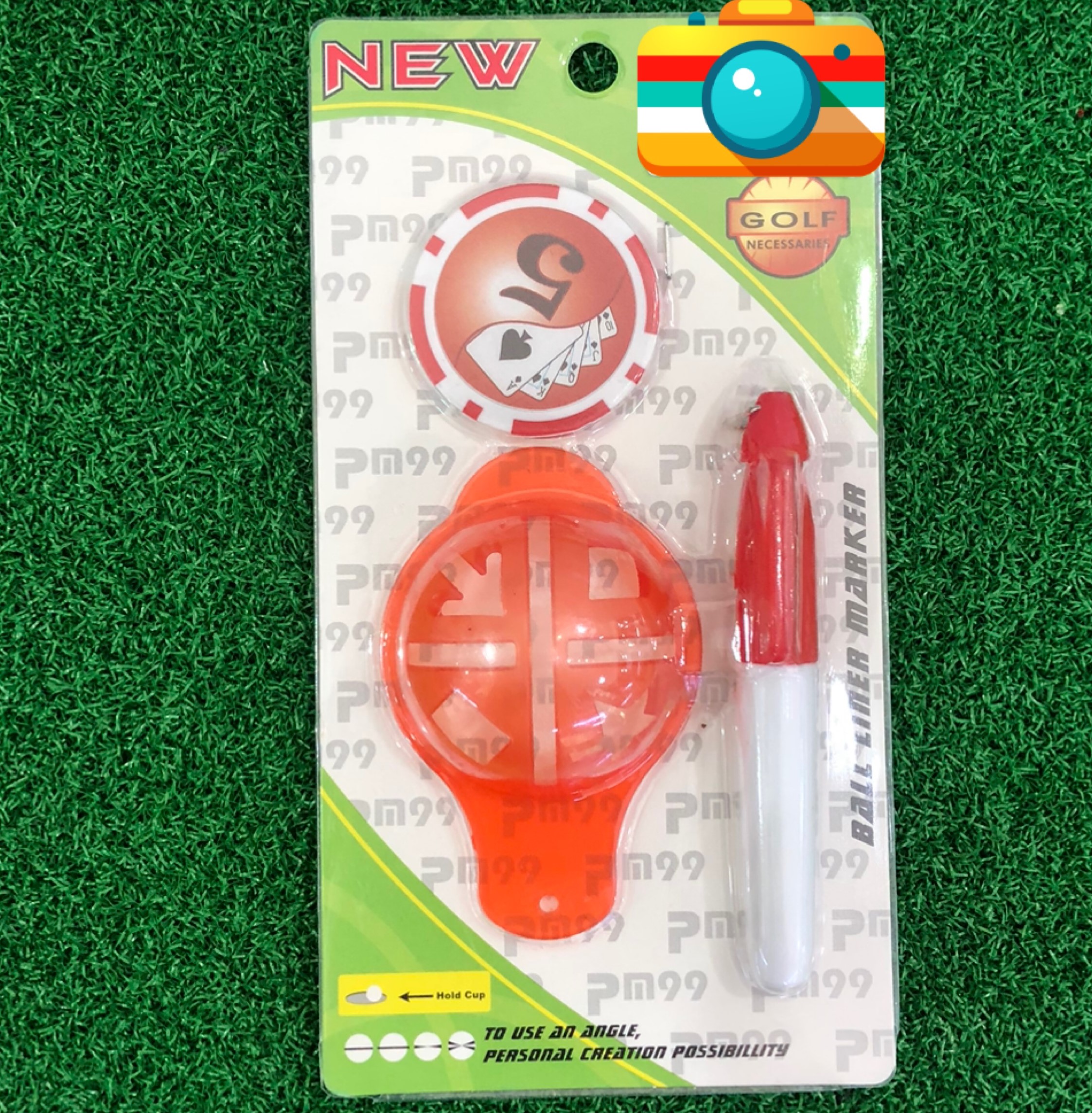 Ball Liner Dụng cụ đánh dấu bóng gôn Golf Ball Liner Dụng cụ đánh dấu vị trí đóng Golf Ball Marker