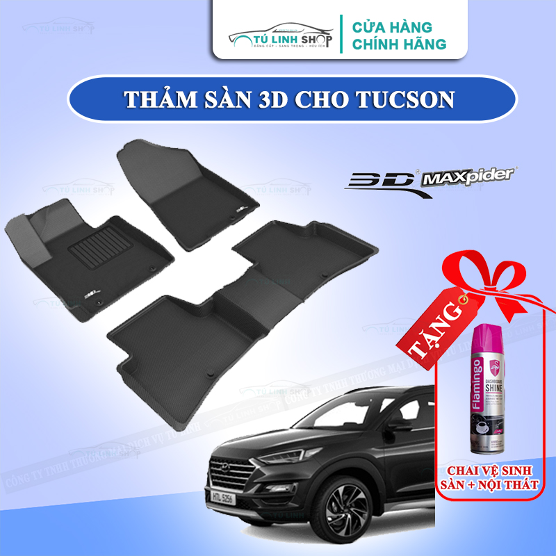 Thảm lót sàn Tucson / Sportage bằng khuôn đúc hãng Kardo hoặc 3D MAXpider KAGU, Chất liệu XPE an toàn không độc hại