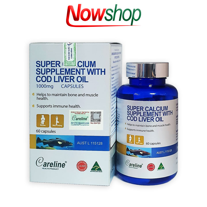 Viên uống bổ xương khớp Careline Super Calcium Supplement With Cod Liver