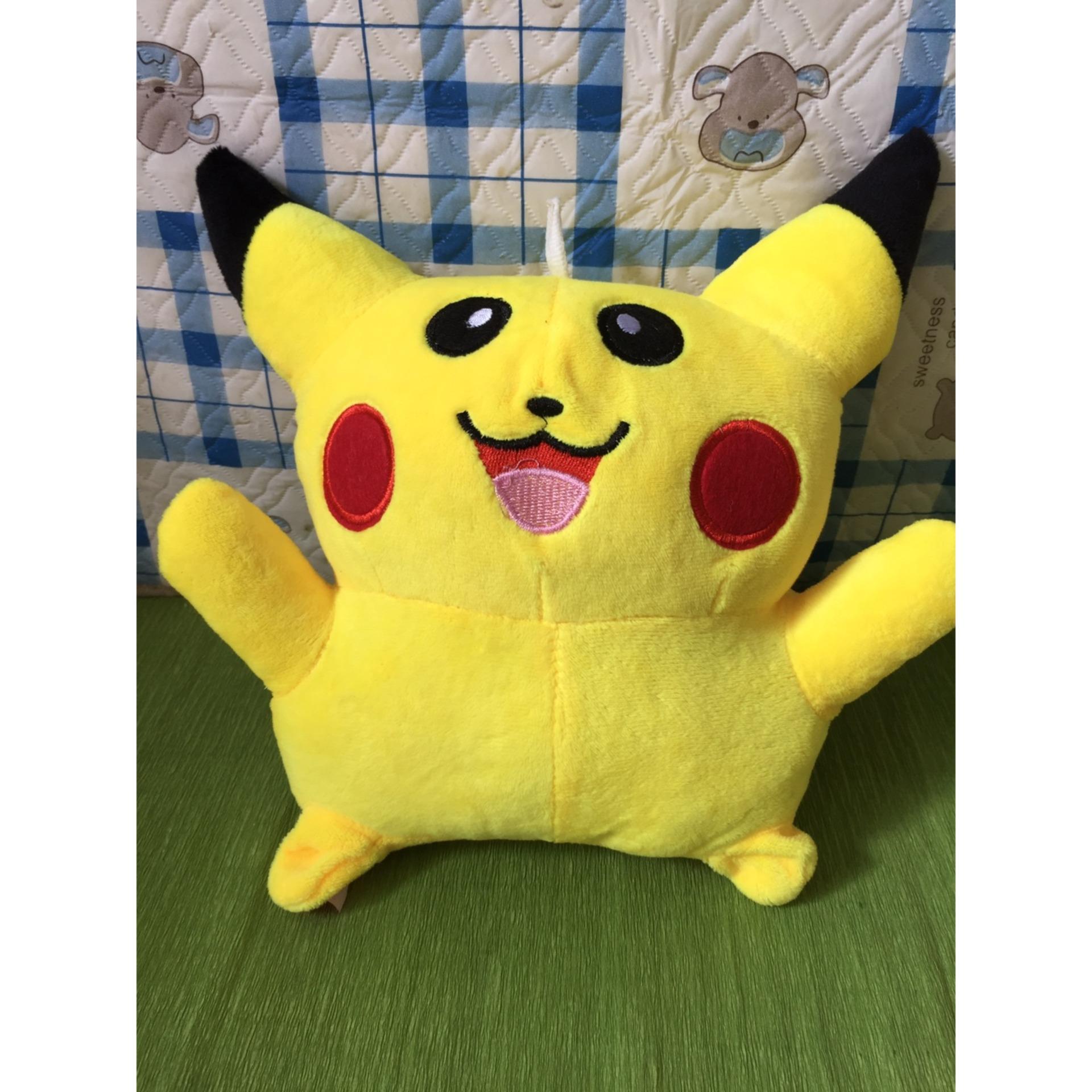 Gấu bông pikachu 30*40cm, tặng 1 móc khóa bất kỳ