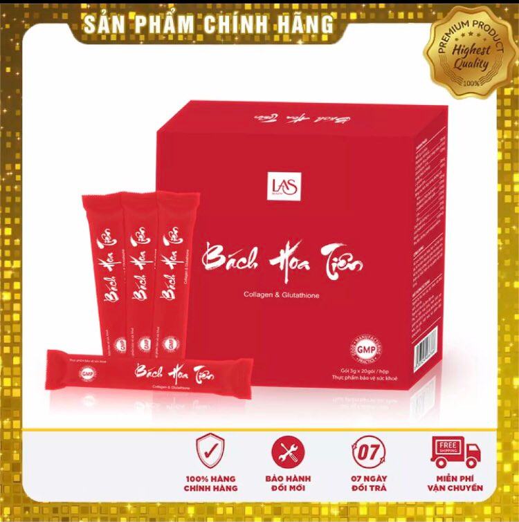 Bách hoa tiên las beaty đẹp da cốm uống nội tiết GHBEATY