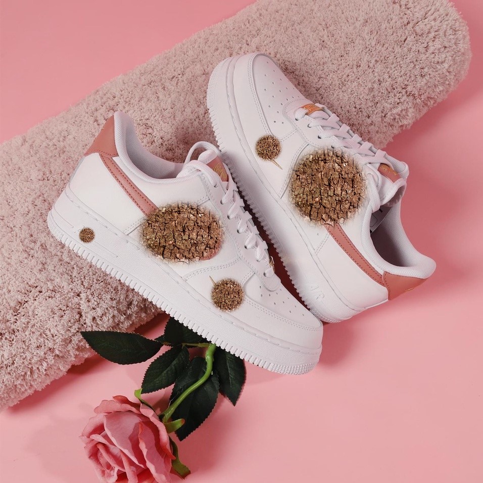 Giày Air Force 1 White Pink Swoosh, giày sneaker af1 vệt hồng cho nữ size 36-39 full hộp