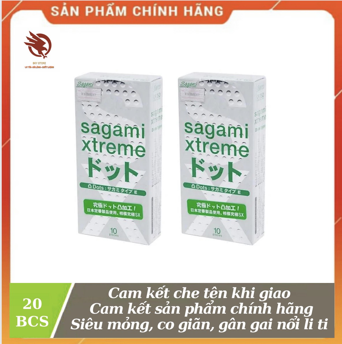 [ COMBO SIÊU RẺ ] - Combo 2 Hộp sagami xtreme , siêu mỏng, có gân gai nổi li ti, co giãn tốt, truyền nhiệt nhanh - 20 cái