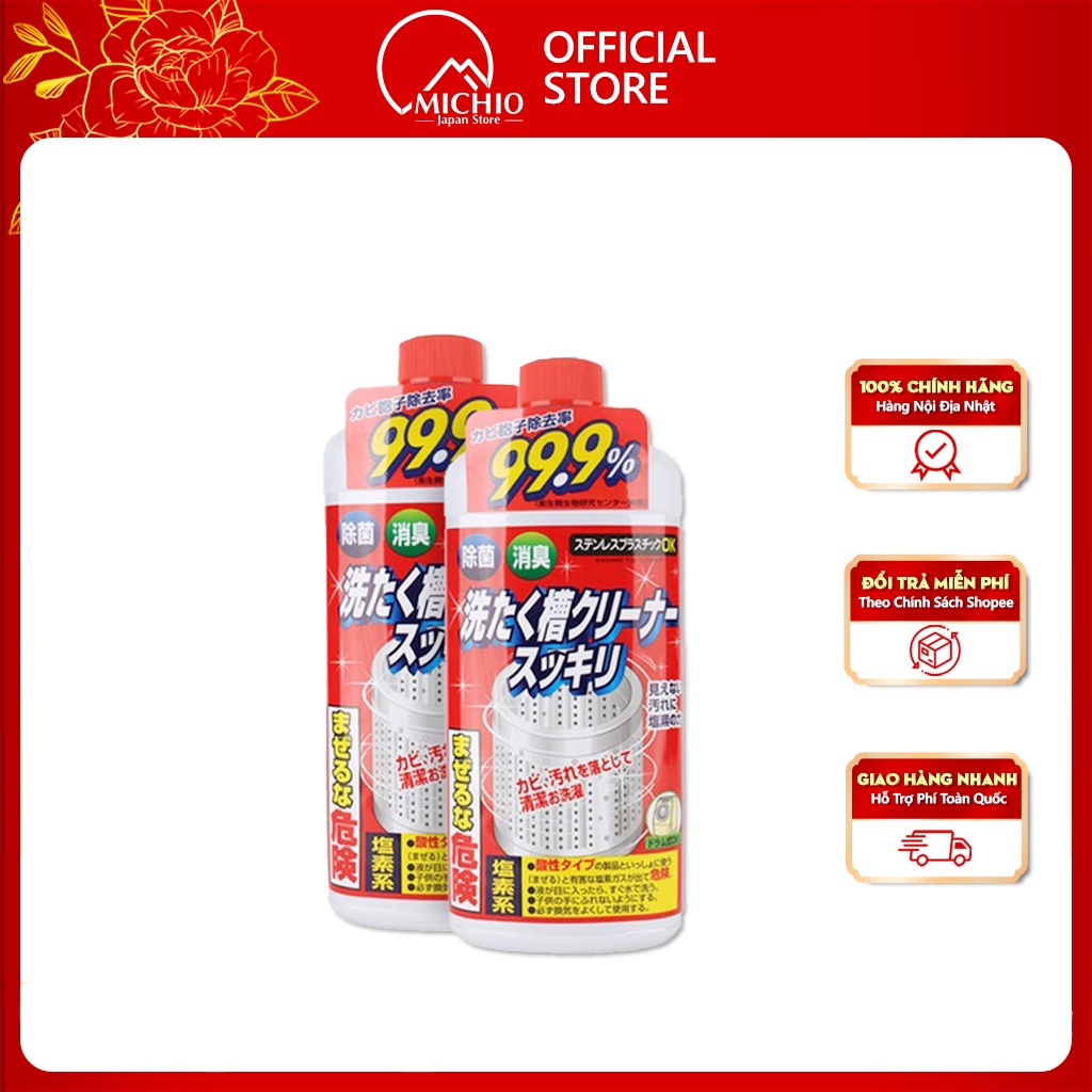 Nước tẩy vệ sinh lồng giặt rocket soap 99,9% nhật bản 550ml