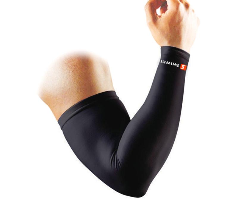 Bó ống tay thể thao - băng bảo vệ cánh tay co giãn Đen trơn HB001