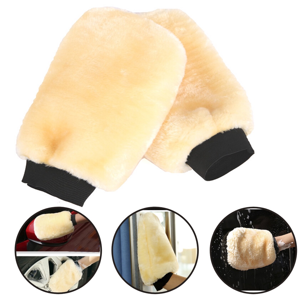 Găng Tay Rửa Xe Sợi Cao Cấp Microfiber 2 Mặt Siêu Mềm Mịn Tantaishop