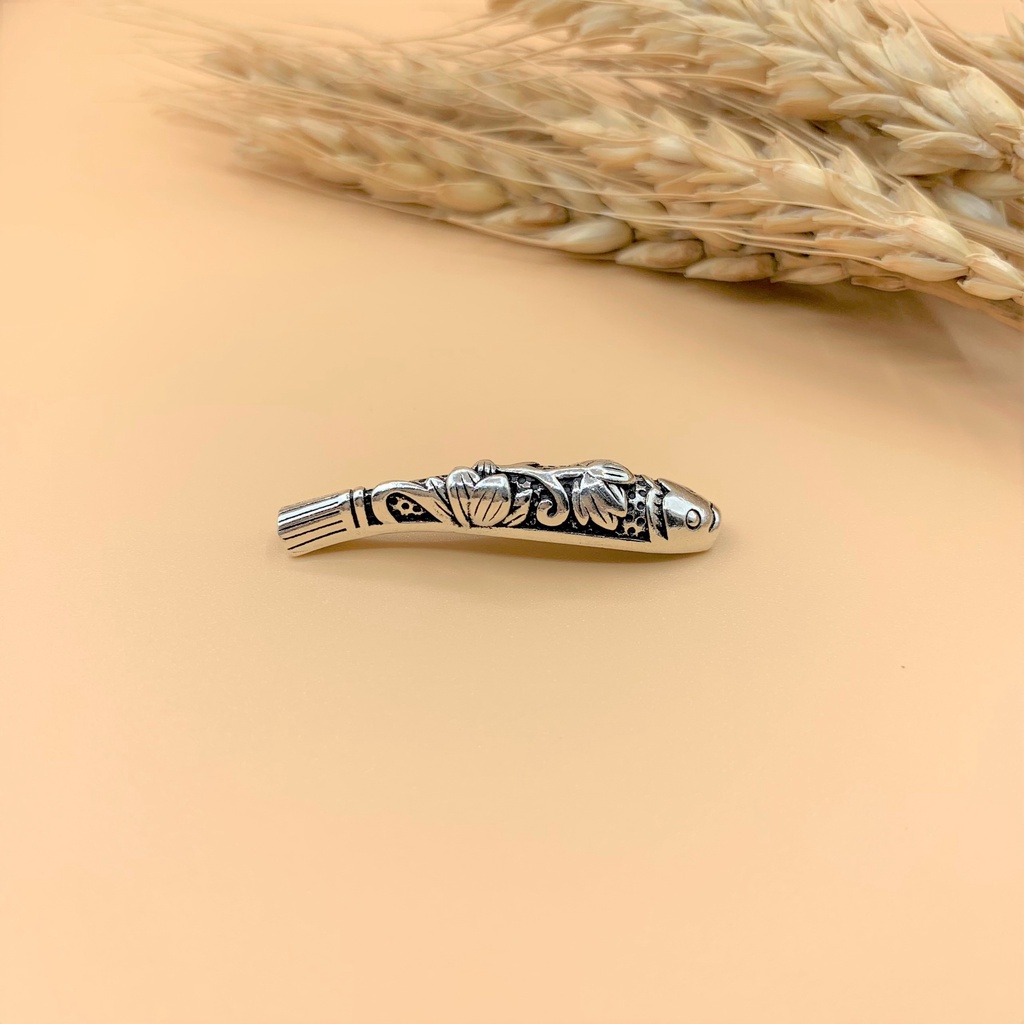 Charm ống nối dài hình cá chép siêu đẹp - charm bạc 925 - mã ca650