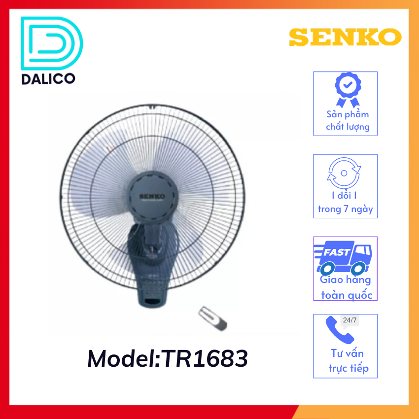 [HCM]Quạt treo remote điều khiển từ xa Senko TR1683 - Hàng chính hãng