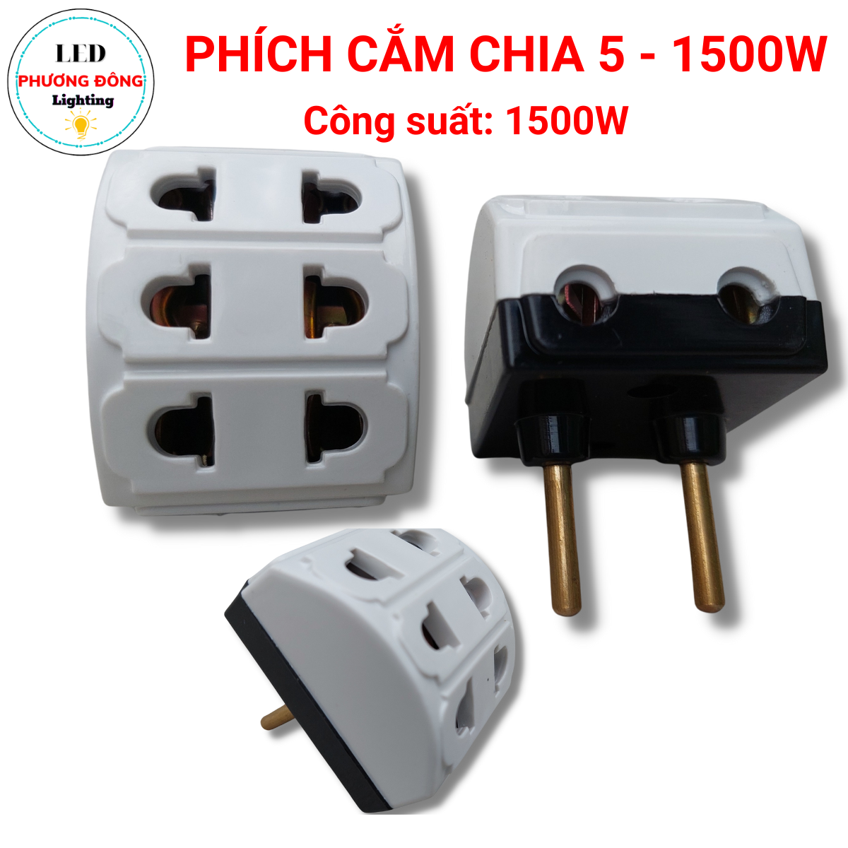 Phích cắm điện đa năng 1 chia 5 chịu tải 1500w